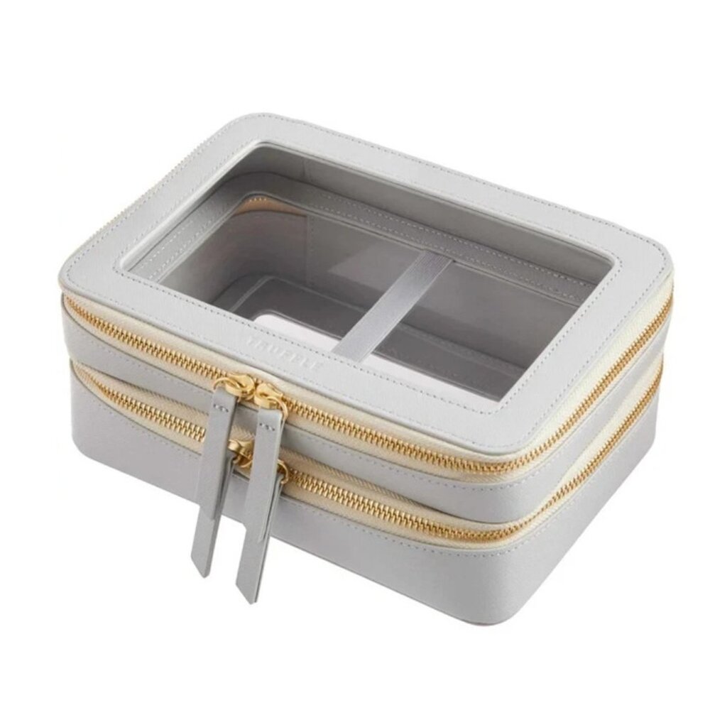 Truffle Clarity Jumbo Jetset Case in Dove Grey Gray - New in Package
